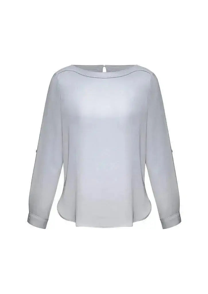 Biz Collection Corporate Wear Silver Mist / 6 Biz Collection Women’s Madison Boatneck Blouse S828ll